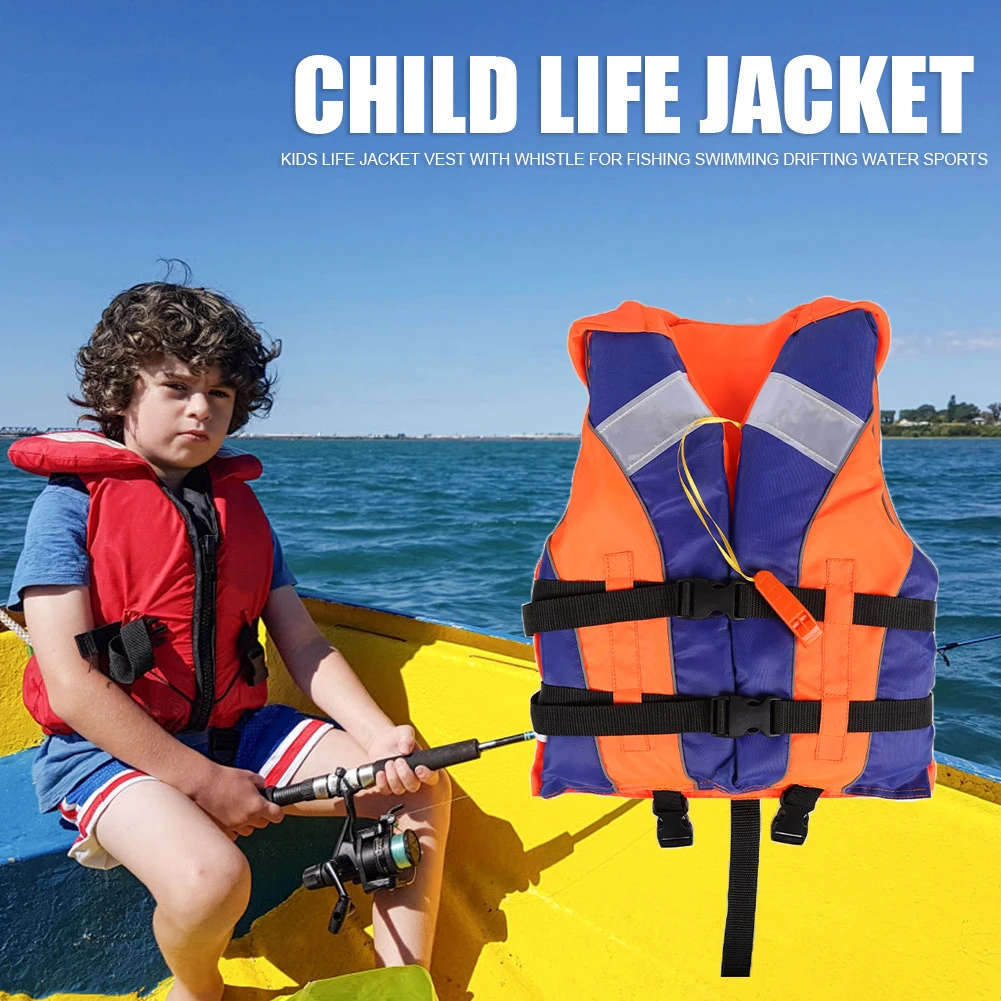 1/2PCS Children Life Jacket With Whistle Adjustable Size Swimming Float Vest Fishing Drifting Swimming Life Vest For Water Sport view 6