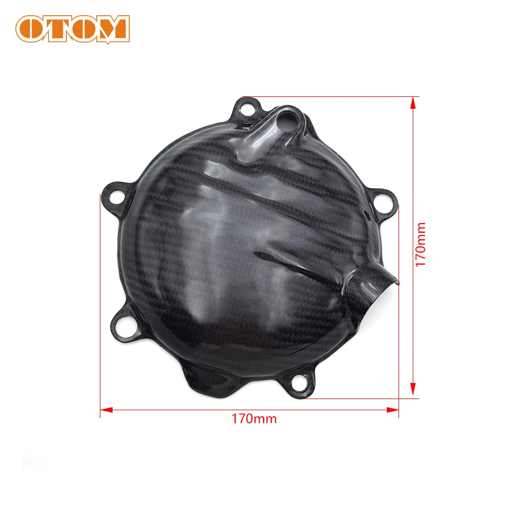 OTOM Motocross Motorcycle Clutch Cover Carbon Fiber Engine Protection Guard For KTM SX125 XC125 XCW150 EXC150 2023-2024 Off-road