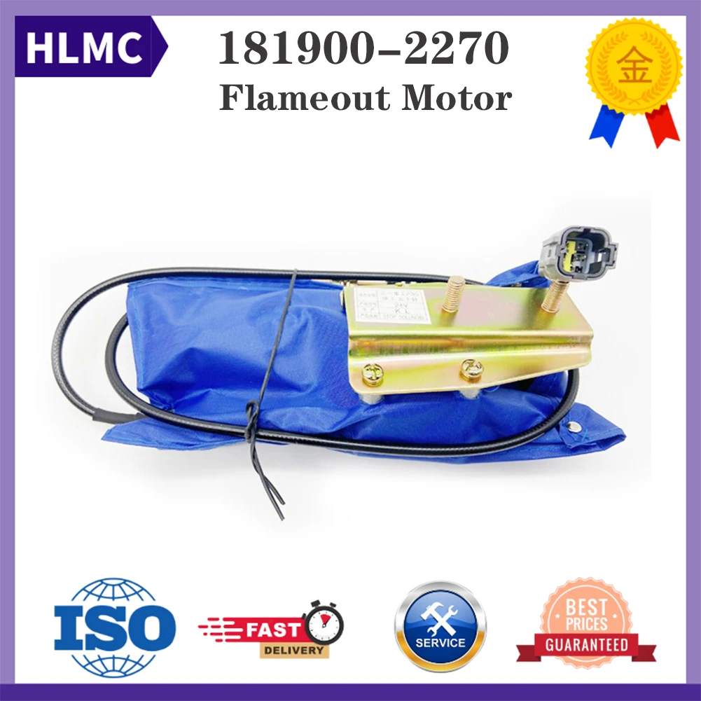 B229900002662 181900-2270 SY215 SY235 Flameout Motor Excavator Engine Flameout Solenoid 24V Throttle Motor Engine Stop Motor