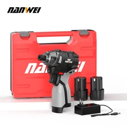 NANWEI brushless lithium-ion impacto screwdriver casa chave de fenda elétrica broca elétrica chave de fenda recarregável