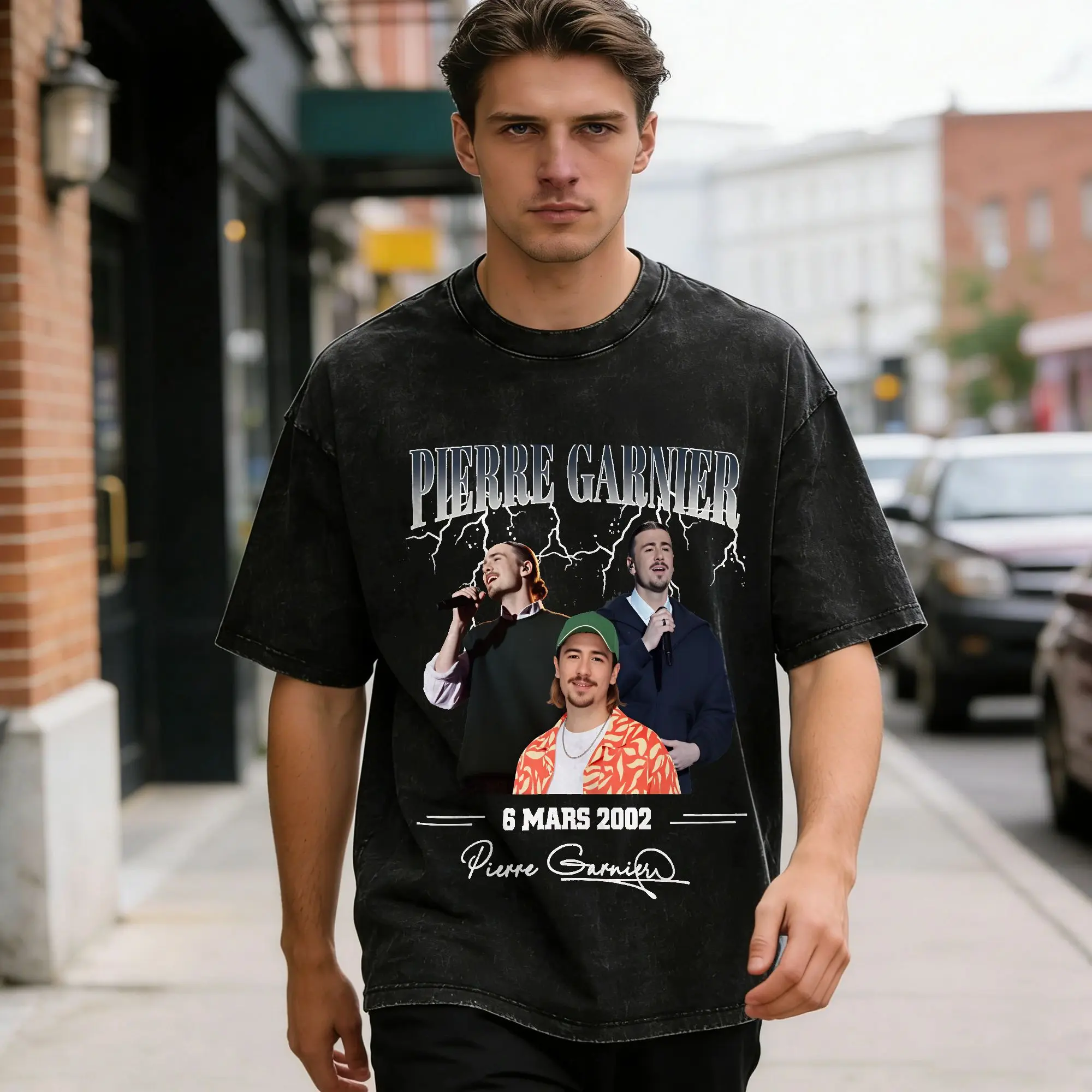 Camisetas Pierre Garnier Chaque Seconde Tour para hombre, camisetas vintage de verano de manga corta, camiseta Harajuku con cuello redondo, venta al por mayor