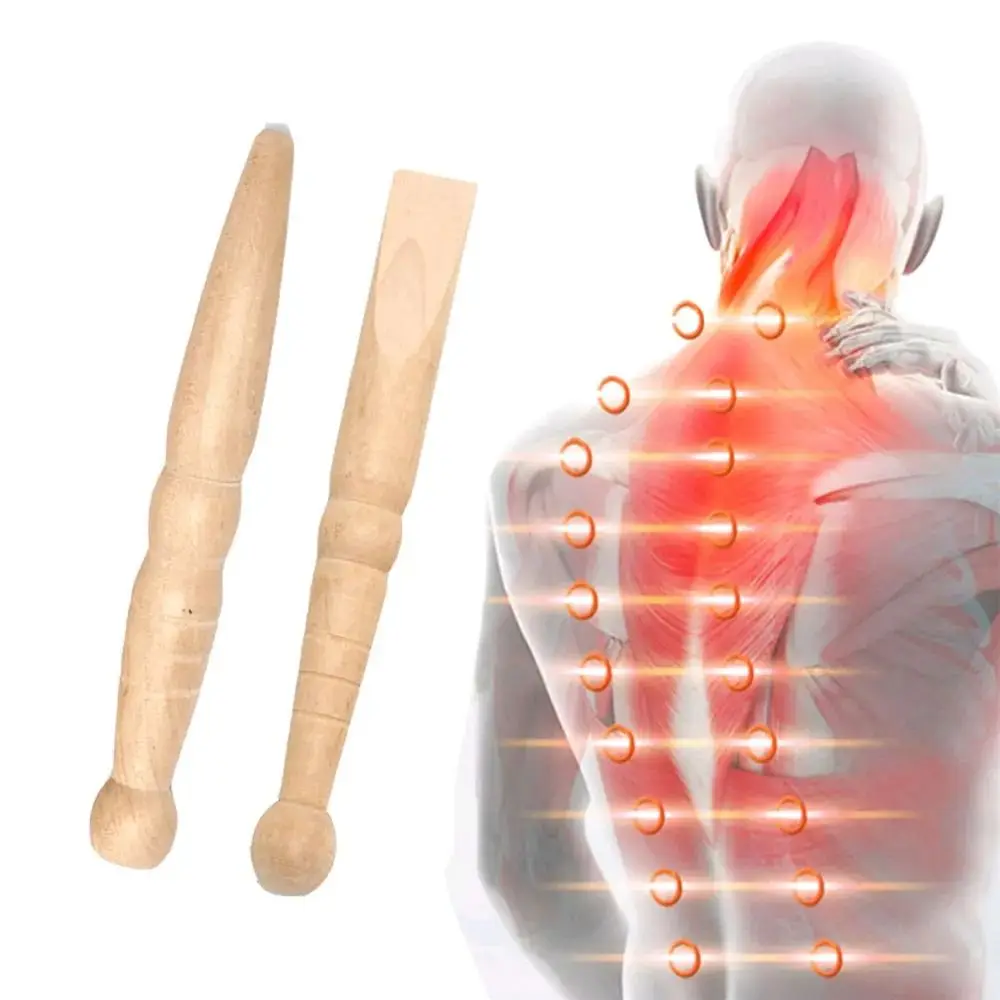 3PCS Wooden Manual Acupressure Stick Multi-functional Lightweight Traditional Thai Reflexology Tools Physiotherapy Guasha Tools