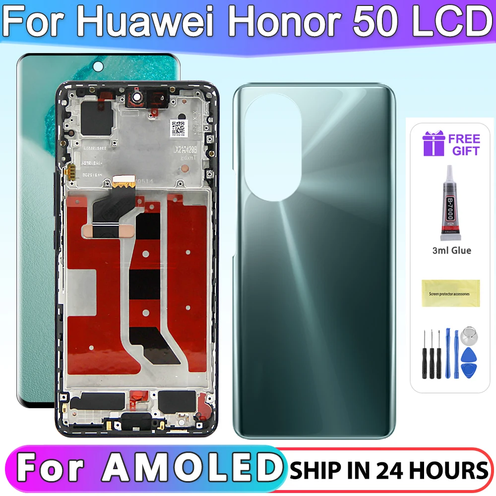 6.57'' For Honor 50 LCD Display Touch Screen Digitizer Assembly For Honor 50 NTH-AN00 NTH-NX9 Display