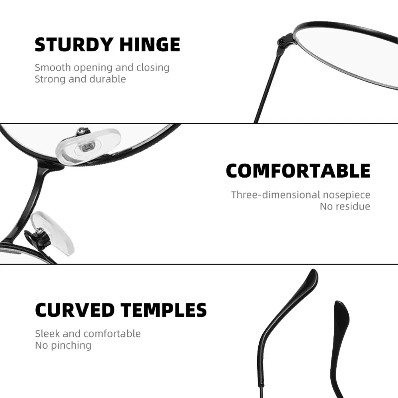 Round Literary Ultralight Anti-blue Light Glasses Comfortable Computer Glasses Metal Spectacles Radiation Protection Optical