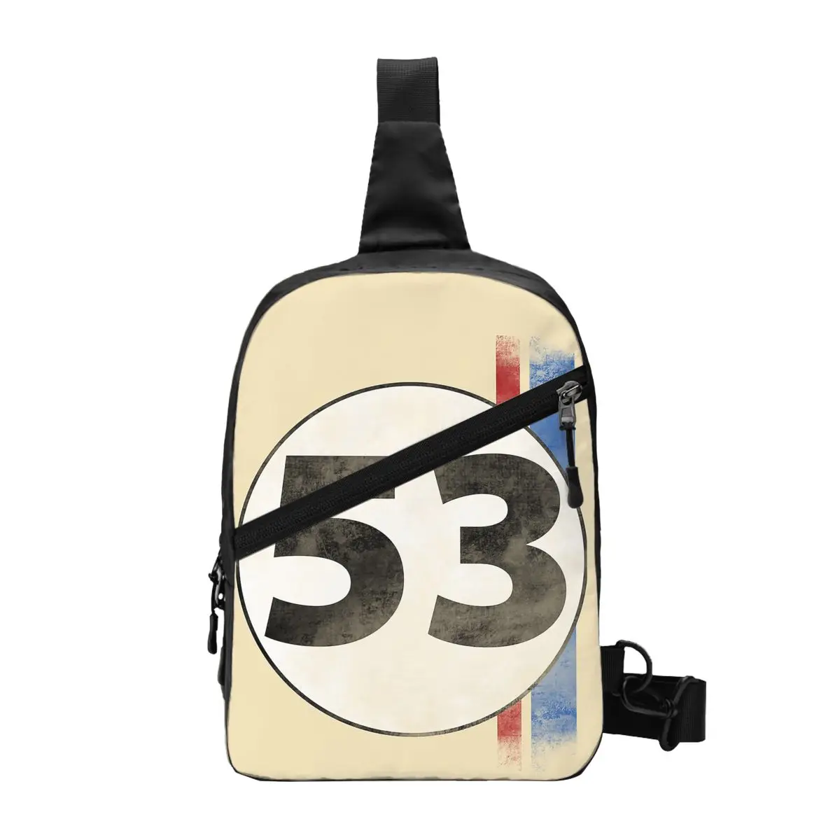 

Herbie Number 53 Chest Bag Men Sling Crossbody Backpack Chest Bag Traveling Hiking Daypack Shoulder Bag
