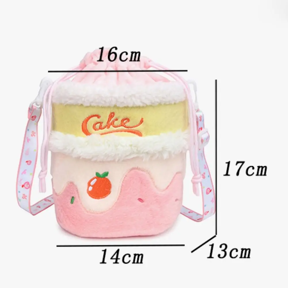 Borsa a tracolla per torta di ciliegio con coulisse Serie Dessert Cinghie regolabili Borsa a tracolla per torta Borsa morbida e soffice per torta di ciliegio