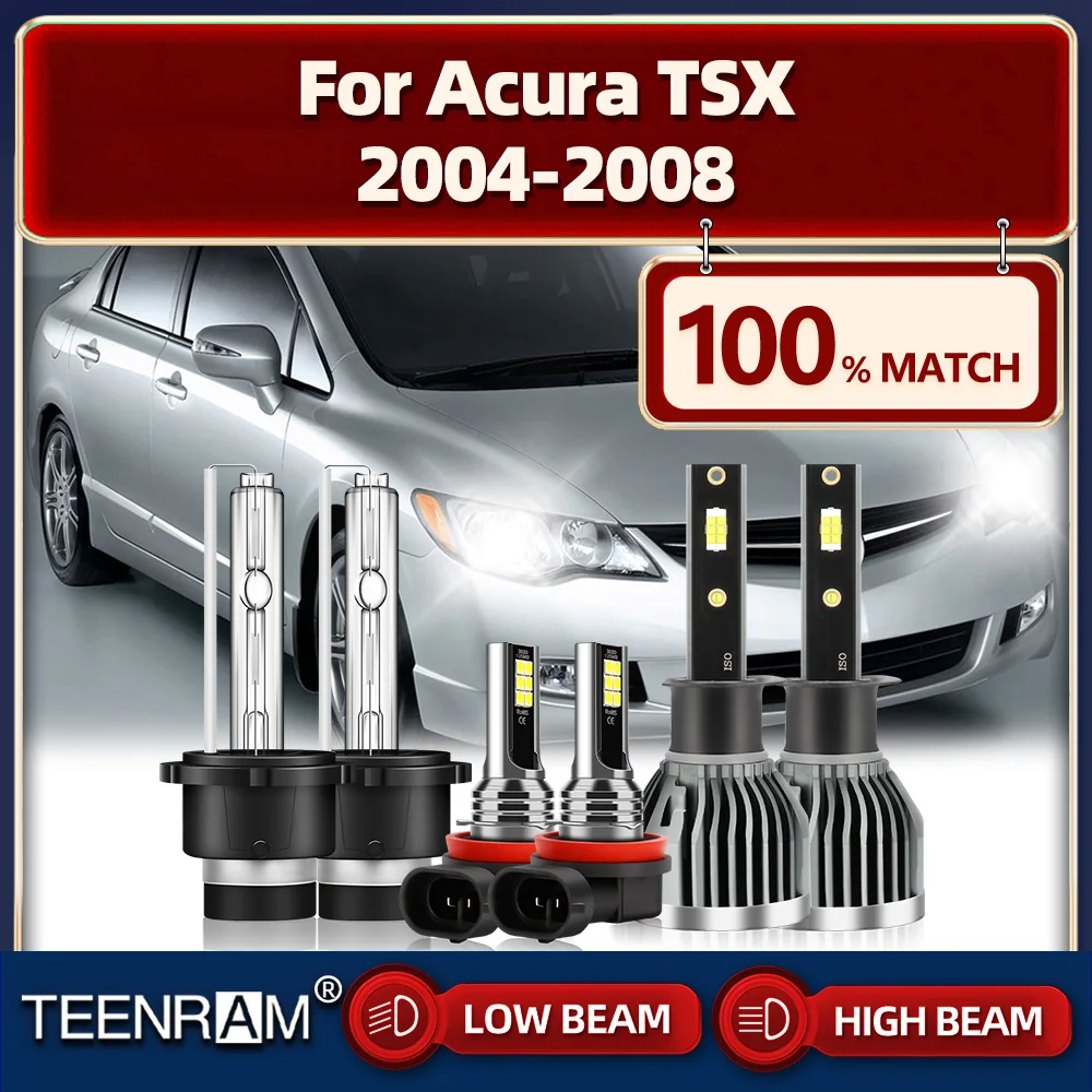 

60000LM Car LED Headlight Bulbs 6000K White Super Bright 12V Plug&Play Fog Lamps For Acura TSX 2004 2005 2006 2007 2008