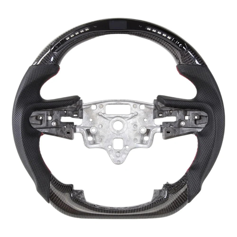 Customized Steering Wheel Carbon Fiber Flat For GMC Sierra 2020-2021 Steering Wheel with Heated Modification Car Accessories