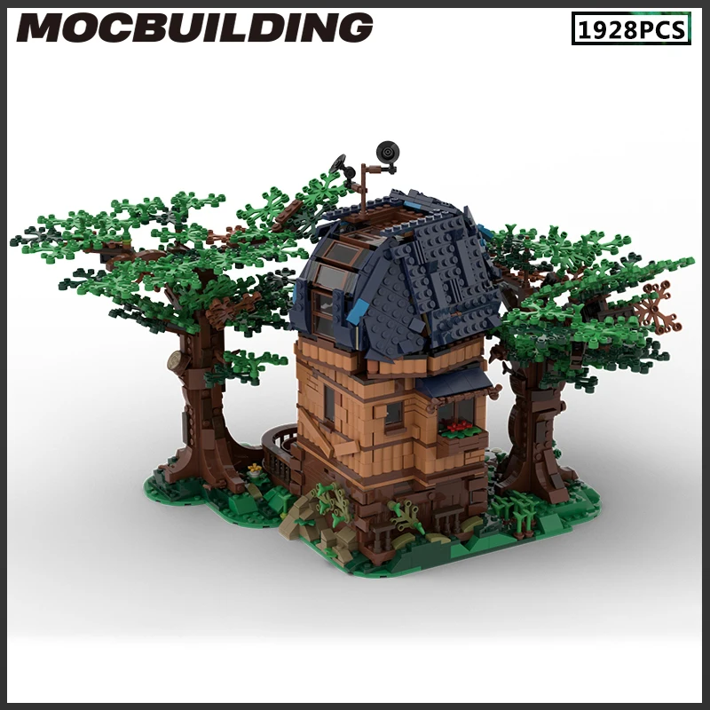 Het Observatorium Boomhut Model Moc Bouwstenen Boshut Diy Assembleren Bakstenen Verjaardagscadeau Ideeën Collectie Display Speelgoed