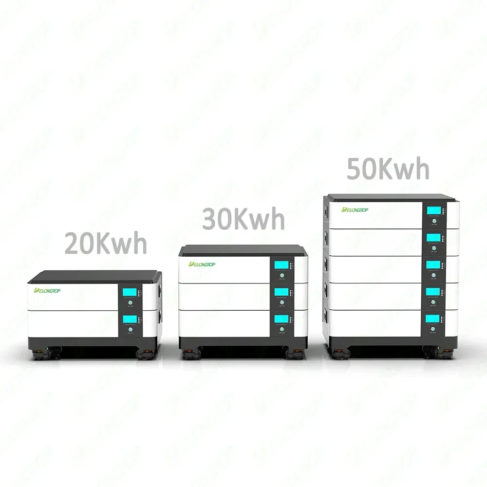 Delong 48 v 51.2v 20KWH 30KWH 50KWH Homes Solar Storages Battery Floor Standing Lithium 48 volt 200ah Deep Cycle Lithium Battery