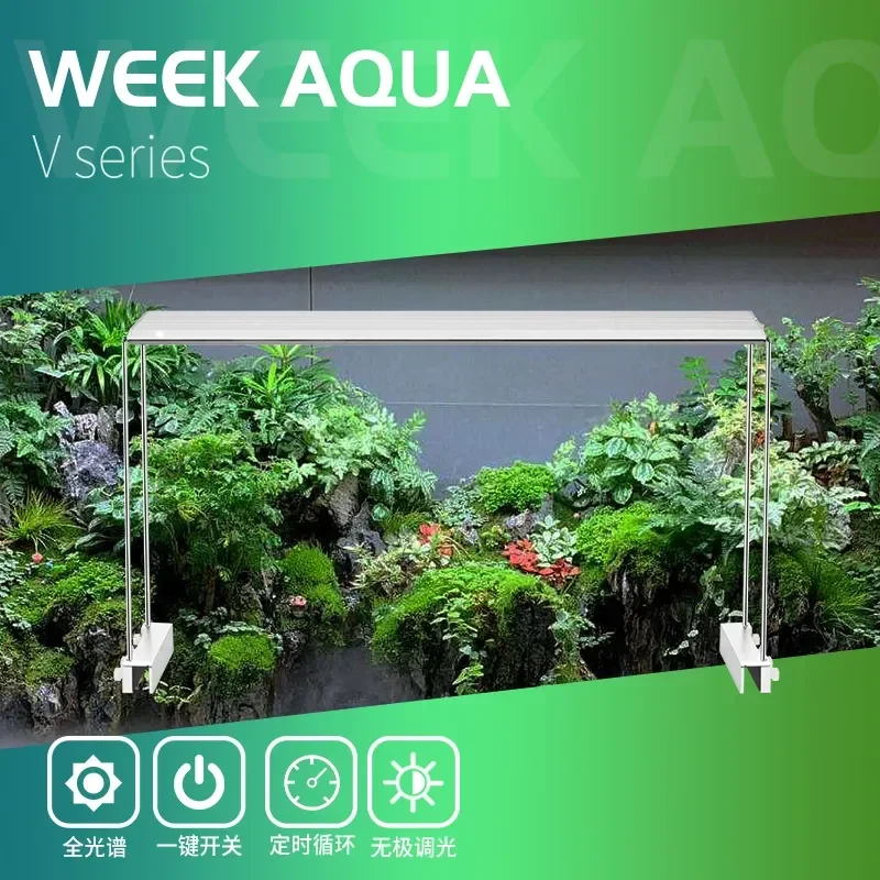 

WEEK-Nano Cube Aquarium Light, Freshwater LED Lamp, Aquatic Aquascaping, V Series