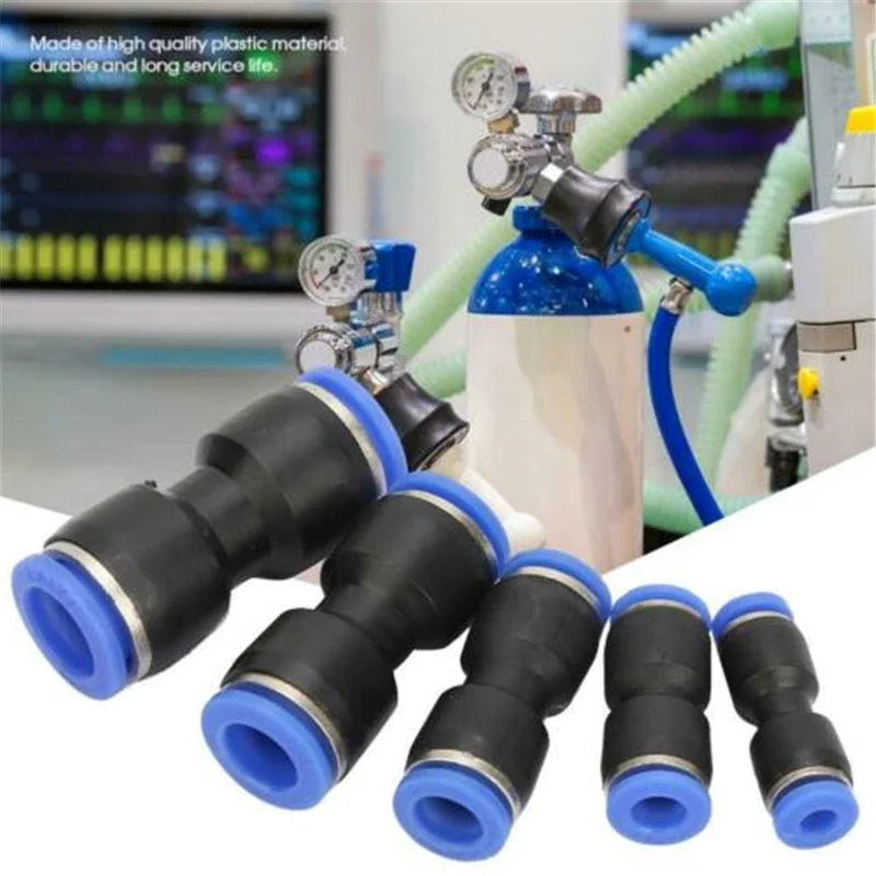 

40pcs Pneumatic Fittings Straight Push Plastic Connector 6/8/10/12mm Trachea Connector Set PU & Plastic Air water Hose Tube Gas