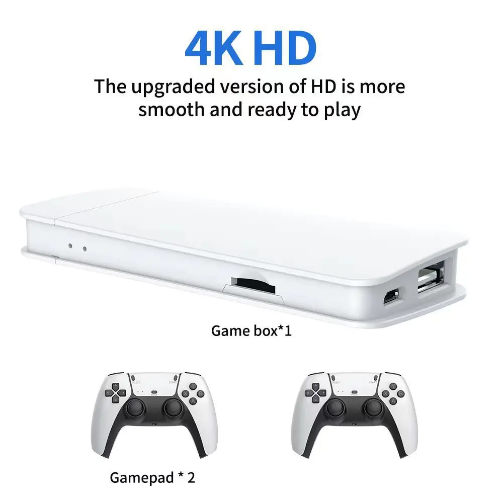 M15 4K game console home mini video game 64G retro console 128G player HD video game stick 2.4G dual wireless control PS1 gift - Image 5