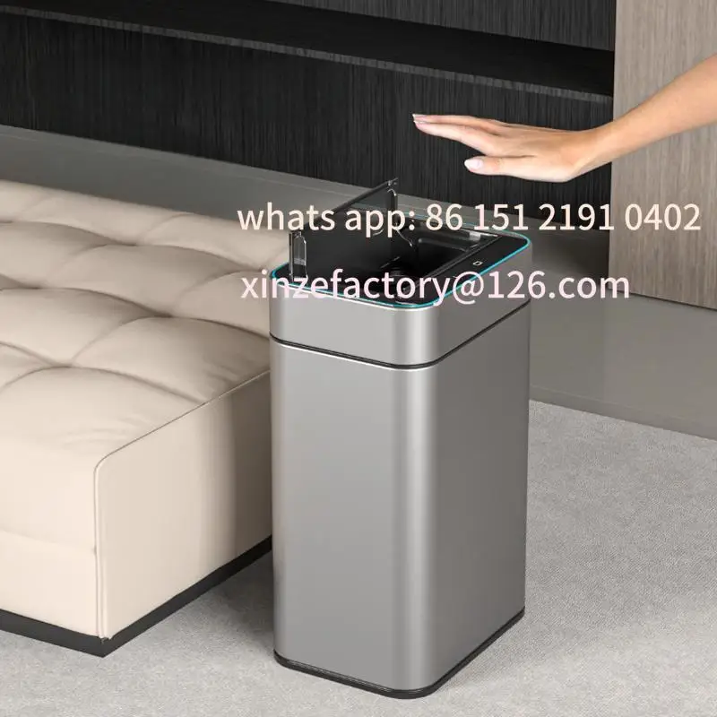 

Customizable cciaio inossidabile da 60 litri, doppia apertura, bidone della spazzatura automatico intelligente