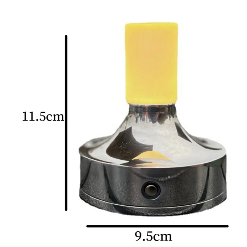 AF90-Candle Table Lamp Short Style For Bedroom Rechargeable Wireless Touch Lamp Camping Rechargeable Type-C Desk Lamp