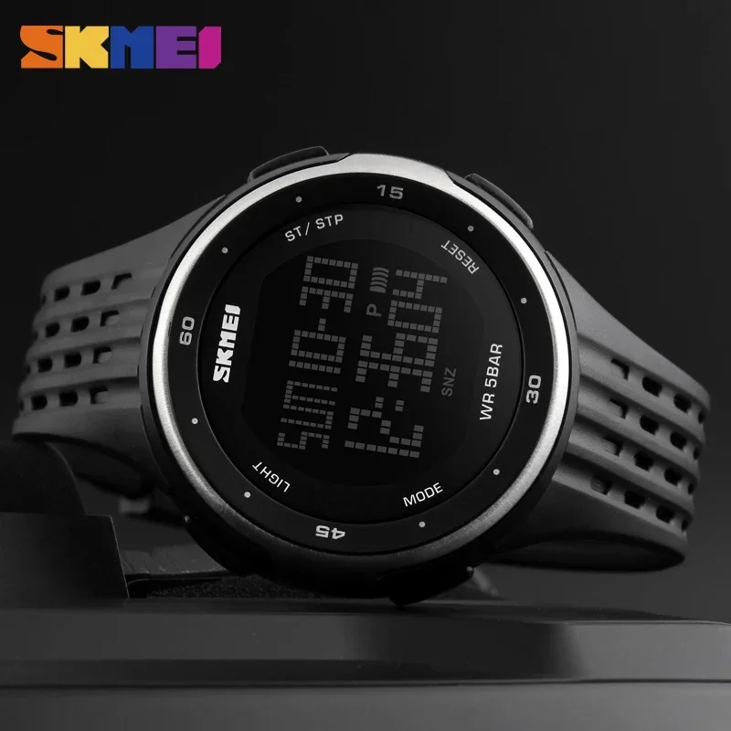 SKMEI-reloj Digital para hombre y mujer, pulsera deportiva resistente al agua con LED, estilo militar, 4 unidades por Set, 1219