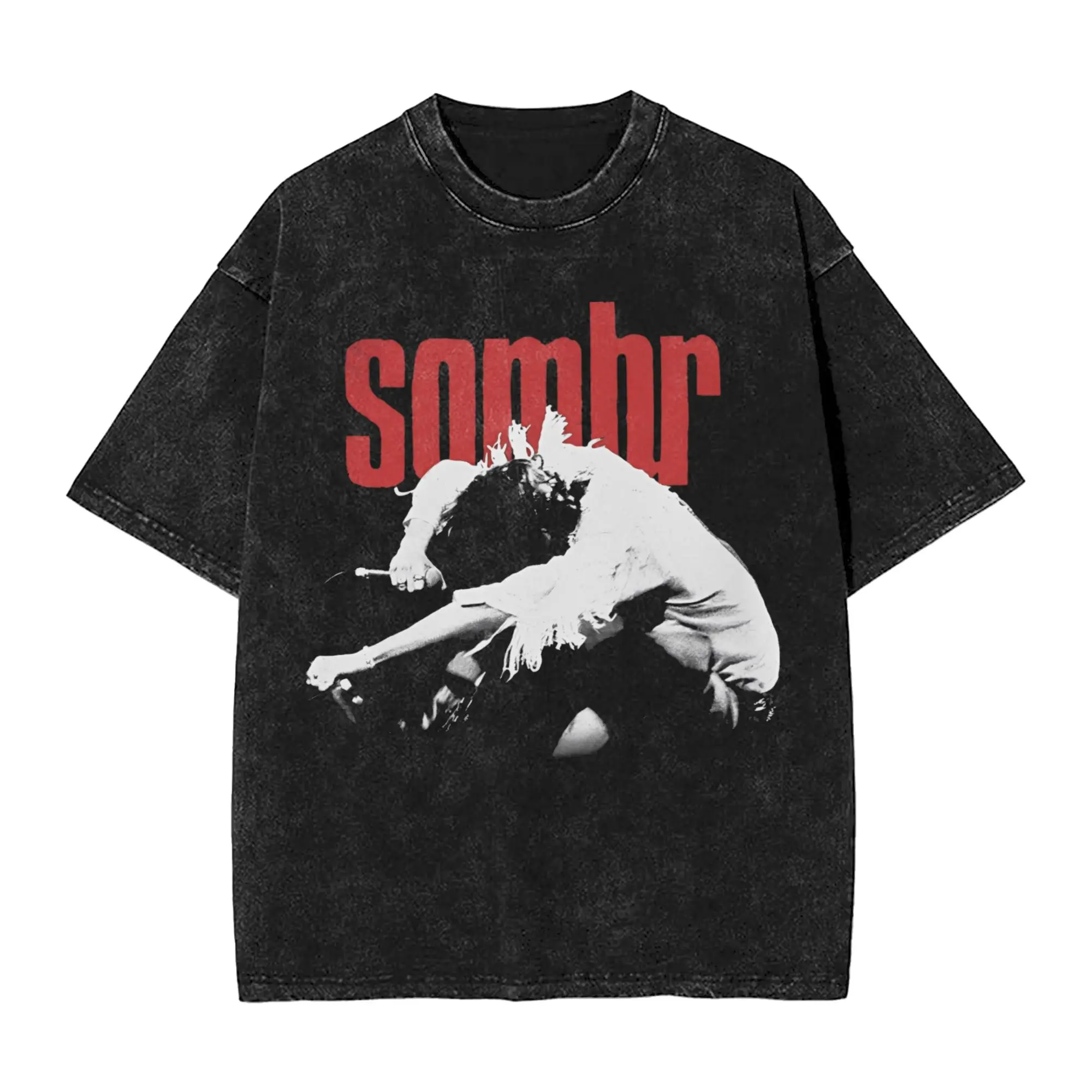 Sombr Youare The Reason World Tour 2026-2027 T Shirt Hip Hop Washed Short Sleeve Oversize T-Shirts  Novelty Men Women Streetwear