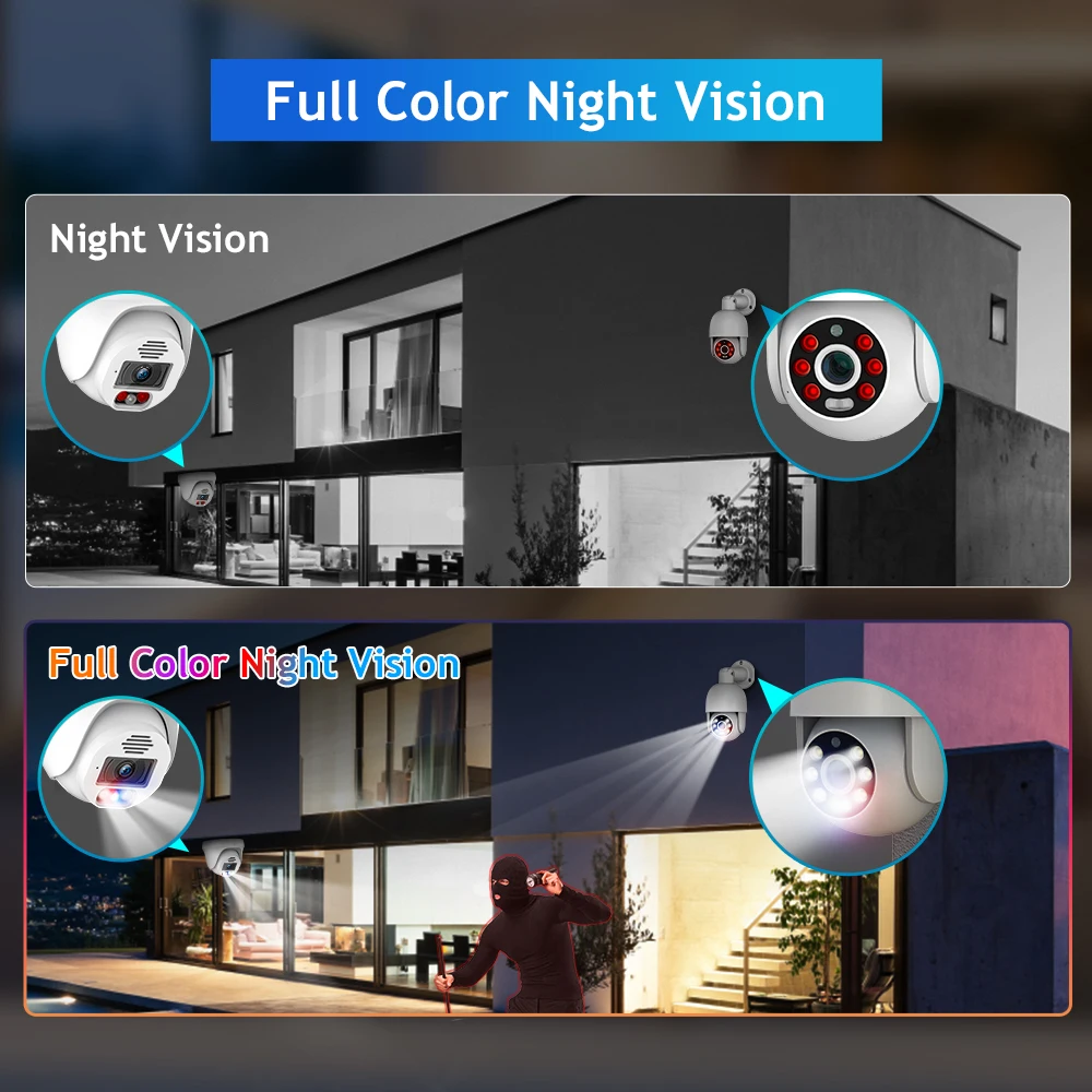 TinoSec H.265 Ultra HD 4K POE Camera System Smart AI Human Detection Colorful Night Vision Two-way Audio Security Surveillance