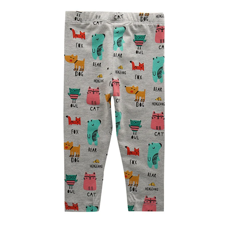 Jumping Meters 2-7T Girls Legging Pants Cartoon Print Children's Cotton Clothes for Autumn Spring Kids Skinny Pants