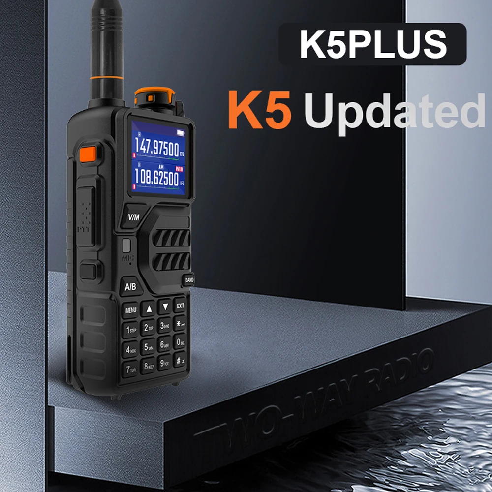 2026 Baofeng UV-K5 Plus Walkie Talkie 12W High Capacity AM FM Two Way Radio Full Band LCD 999CH Frequency Copy NOAA Noise Reduce