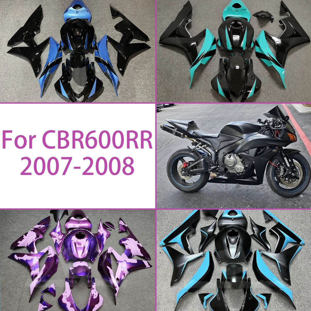 

ABS Plastic Kits For Honda 2007 2008 CBR600RR Motorcycle Fairings Full Bodywork Fairing Set Accessories 07 08 CBR 600RR