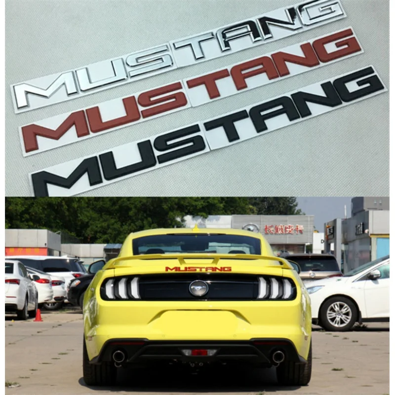 Ford Mustang 15-18 Metal English Letter Mustang Badge Tail Box Car Tail Label Body Stickers