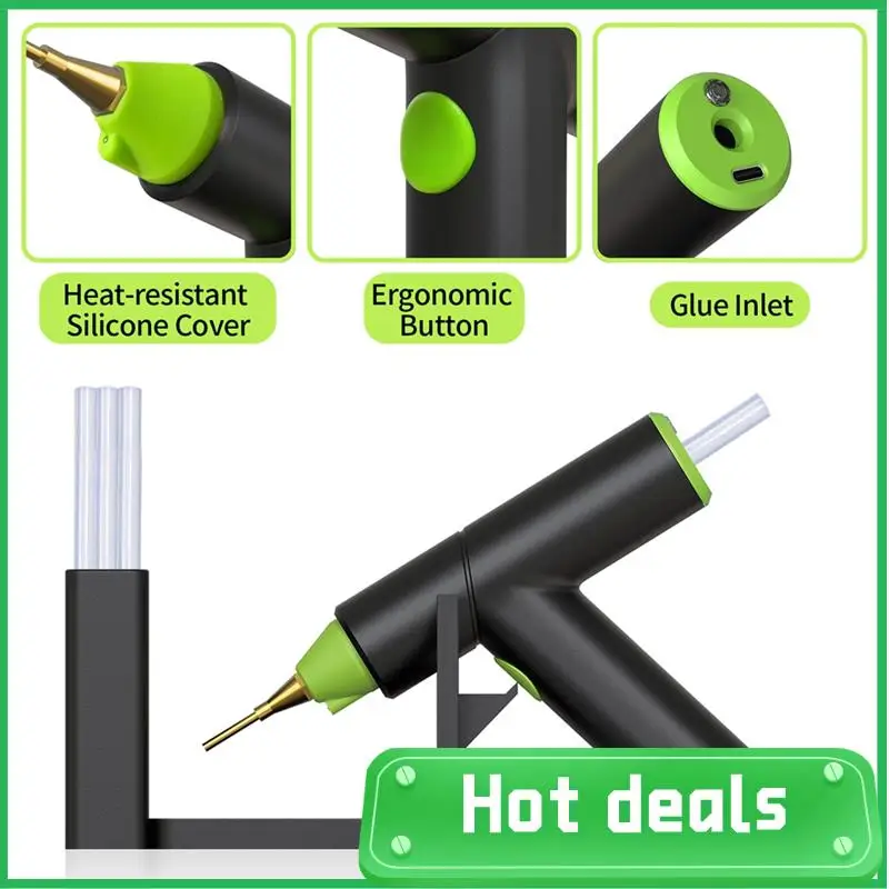 AC62-10W Electric Hot Melt Glue Tool Household DIY Industrial Tool Heat Temperature Repair Tool Use 7Mm Glue Sticks
