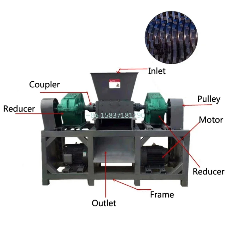 Low Cost Metal Shredder Single Shaft Shredder Scrap Recycling Production Line Fine Grinding Blade Film Plastic Shredder Machine