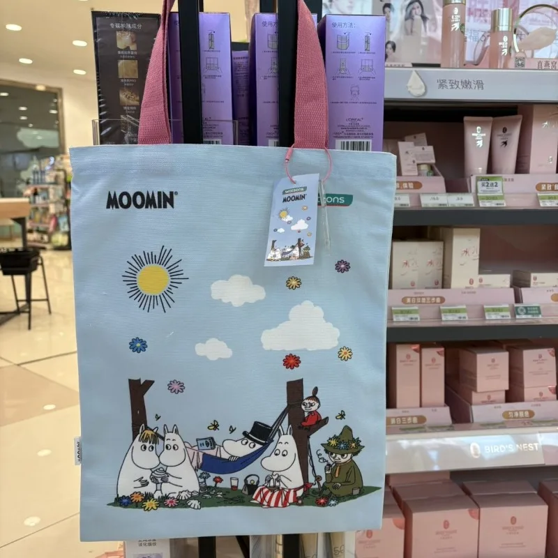 

Cute Moomin Canvas Bag Snufkin Anime Action Figure Merchandise Decoration Cartoon Eco-Friendly Convenience Pack Gifts for Friend