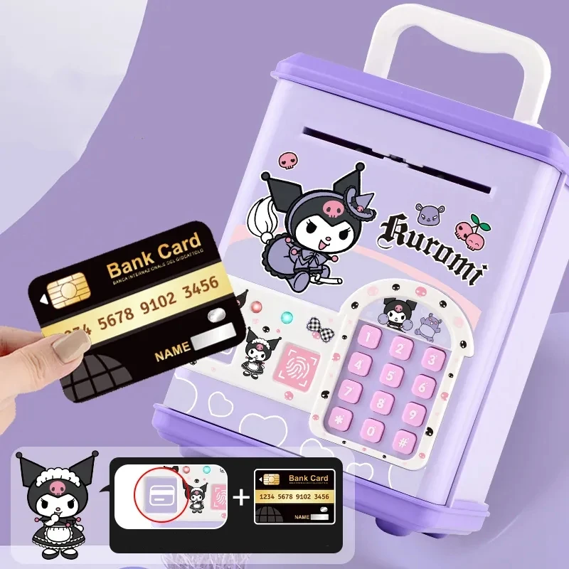 Sanrio Kawaii Kuromi Piggy Bank Anime My Melody Large Capacity Change Storage Box Children\'s Desktop Decoration Cute Toy Gift