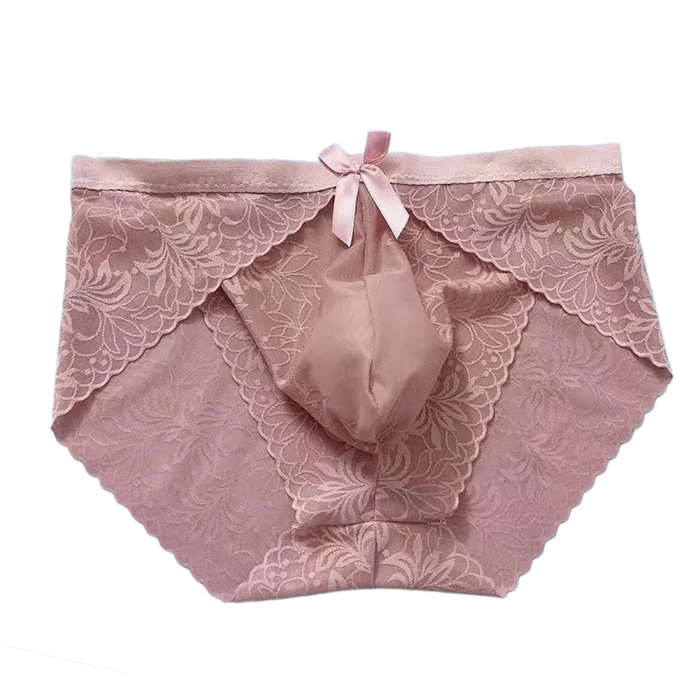 

Мужские трусики, прозрачное нижнее белье, дышащее белье, бесшовные кружевные трусы, трусы с выпуклым мешочком для геев, эластичные трусики