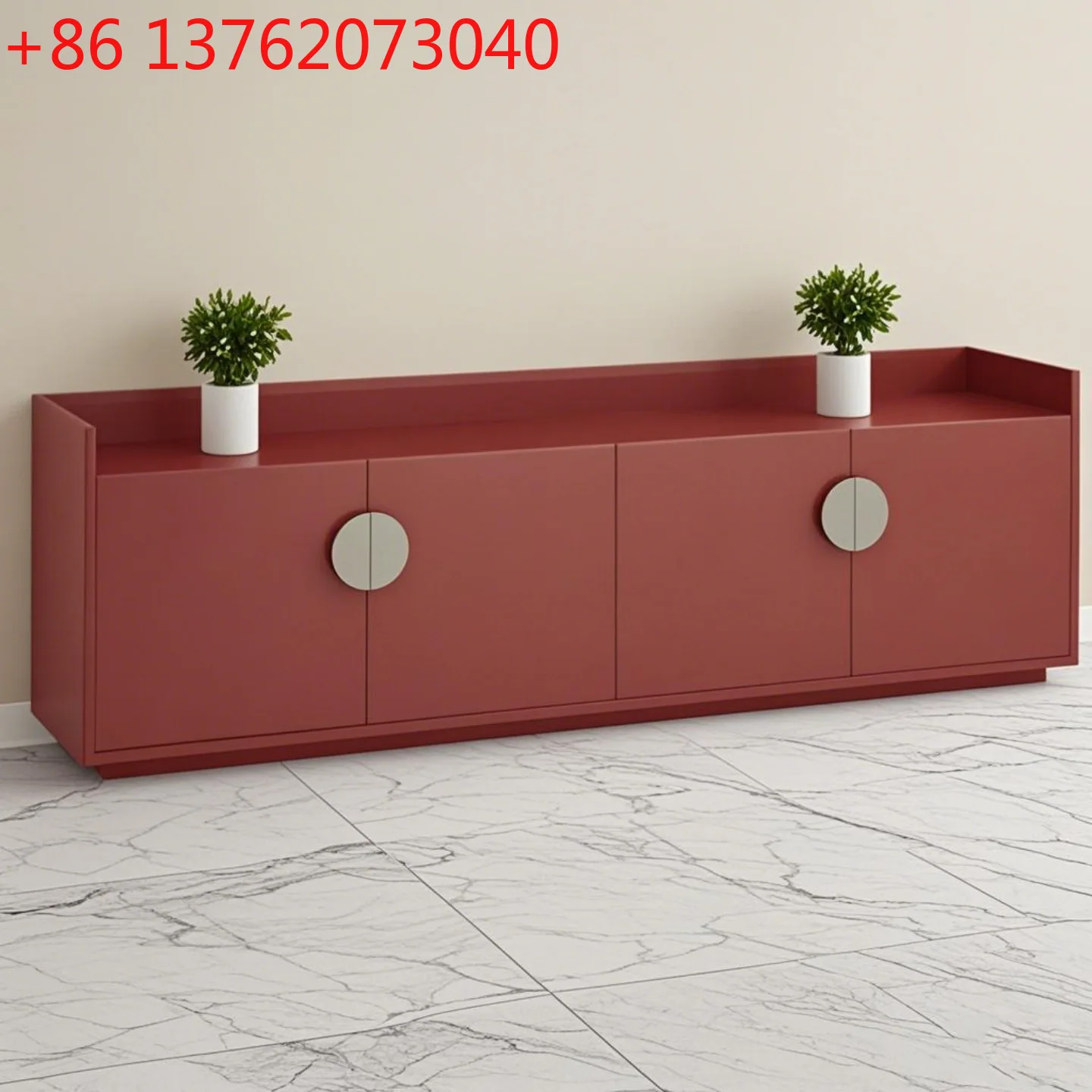 Italian minimalist sideboard, piano lacquered entryway, modern and minimalist