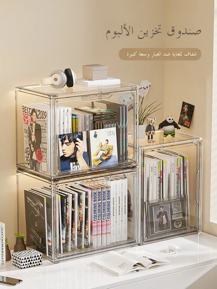 

Acrylic Album Storage Box Vinyl Disc Display Stand Case Record Protection Container Fly Organization Tool from China