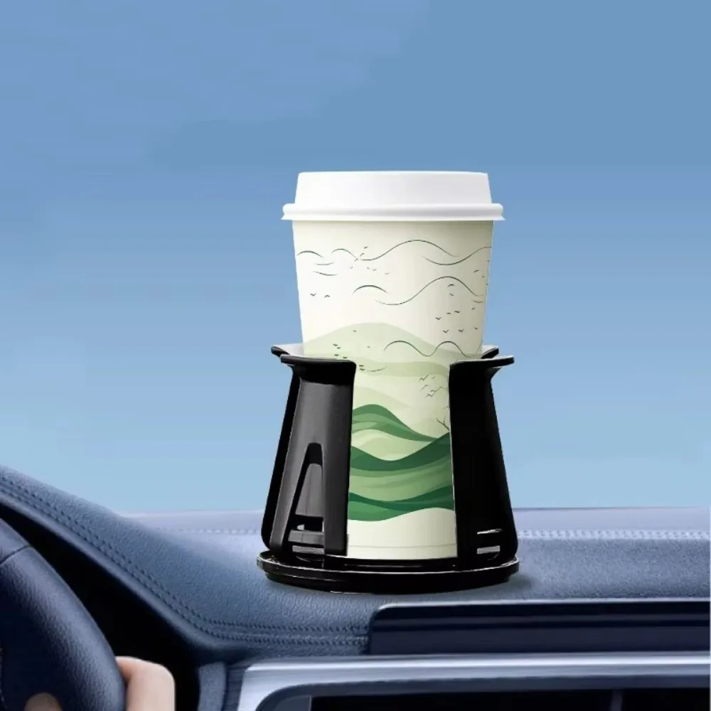 

New Black Car Beverage Holder Fixed Shelf Sturdy Cup Storage Rack Multifunction Auto Accessories Car Interior