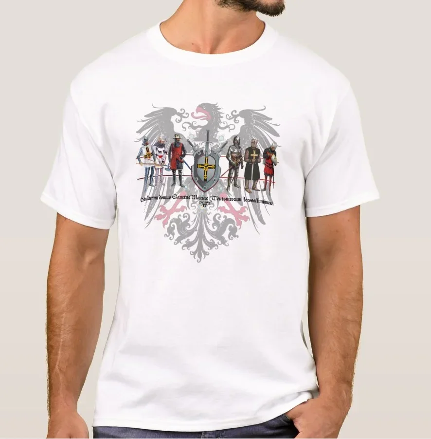 Individualized German Medal Eagle Teutonic Knights T-Shirt 100% Cotton O-Neck Summer Short Sleeve Casual Mens T-shirt Size S-3XL