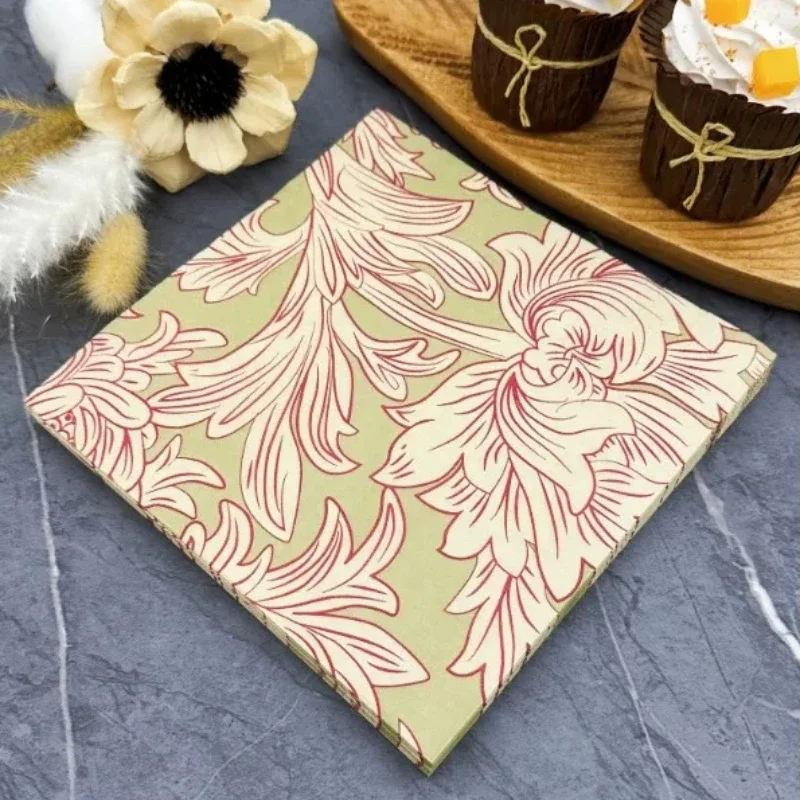 20pcs/Pac Colourful Printed Tissue Paper Party Napkins Household Table Mouth Cloth 33cm Facial Tissue 2-Ply Paper Placemat