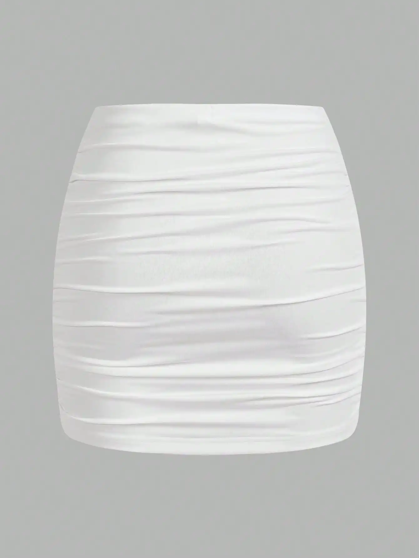 2-Pack Rok Mini Bodycon Wanita Berkerut - Hitam & Putih