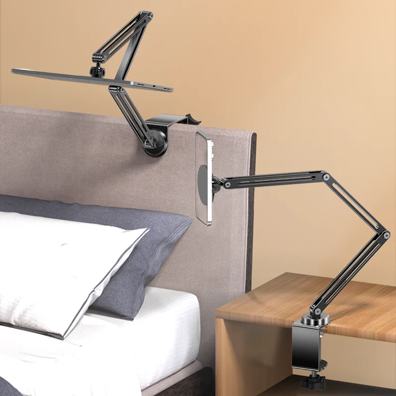 Ultra Sturdy Desk Gooseneck Phone Tablet Holder Mount Clamp Phone Stand for iPhone iPad Kindle