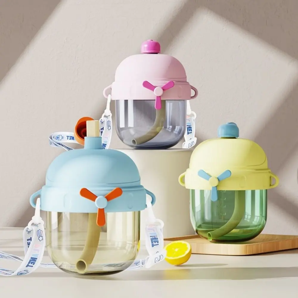 

Leakproof 300ml Baby Feeding Bottle Drop Resistant Creative Baby Drinking Cup with Scale and Straw Cute Toddler Milk Cup Outdoor