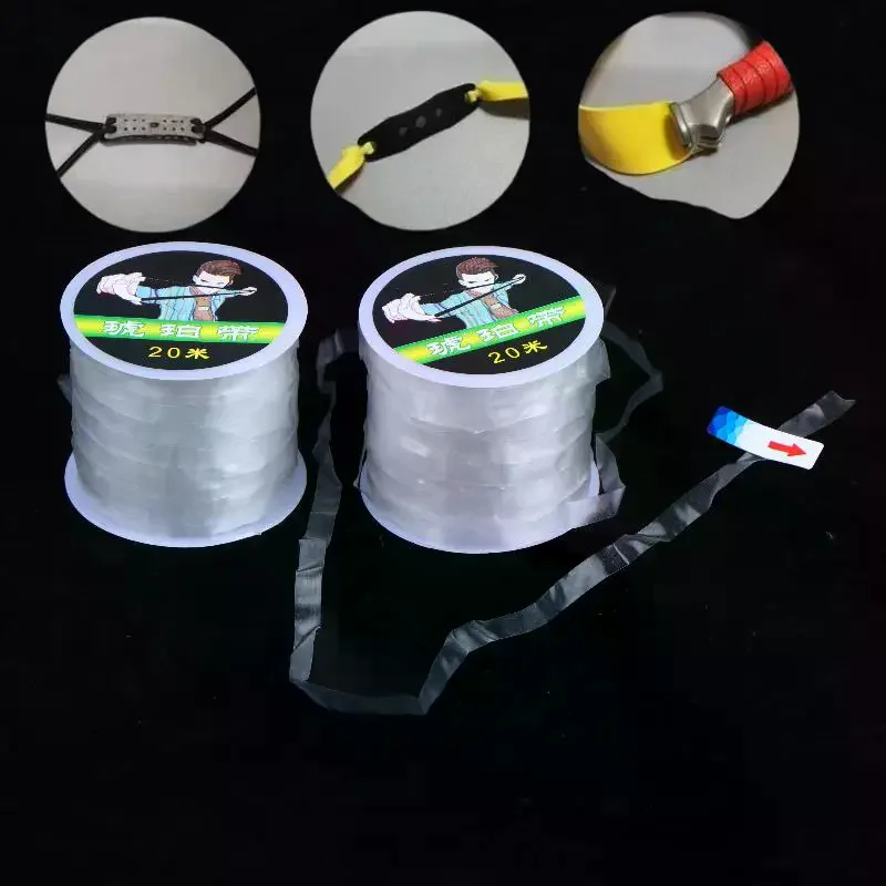 10Pcs Flat Rubber Bands Colorful Amber Belt Elastic Band 20 Meters For Slingshot Pouch Sports Equipment DIY Accessories view 4