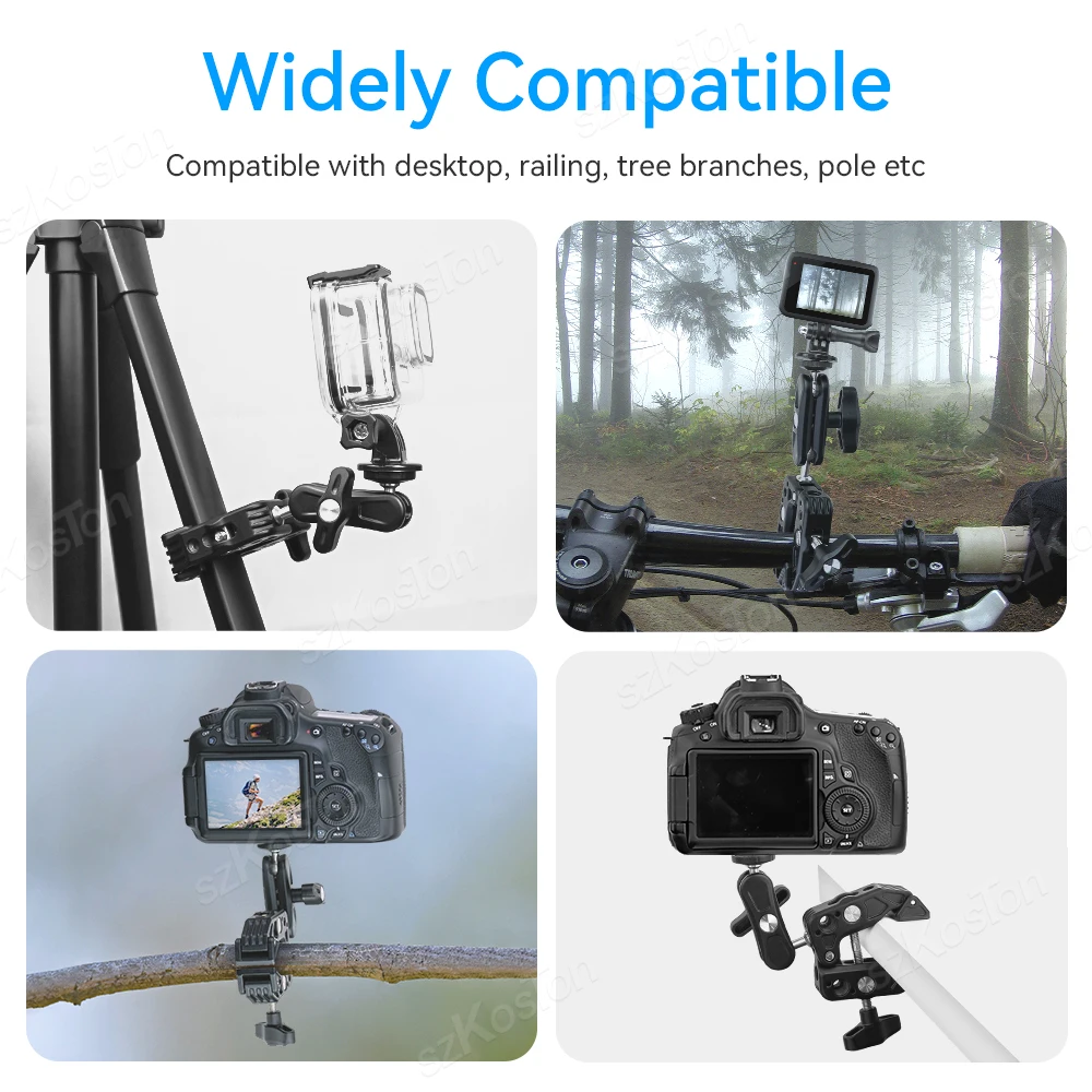 1/4 3/8 Thread Super Clamp Magic Arm Multi-function Ball Head Clamp for Canon Nikon Sony Speedlight Monitor Flash Go Pro