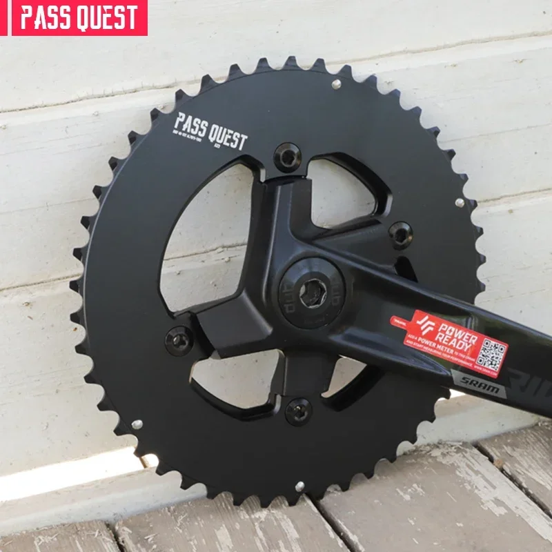 PASS QUEST 107BCD DOUBLE Chainring MTB Road Bike 46-33T 48-35T 50-37T 52-39T 2X 107 bcd Chainwheel for Sram Rival AXS 12S