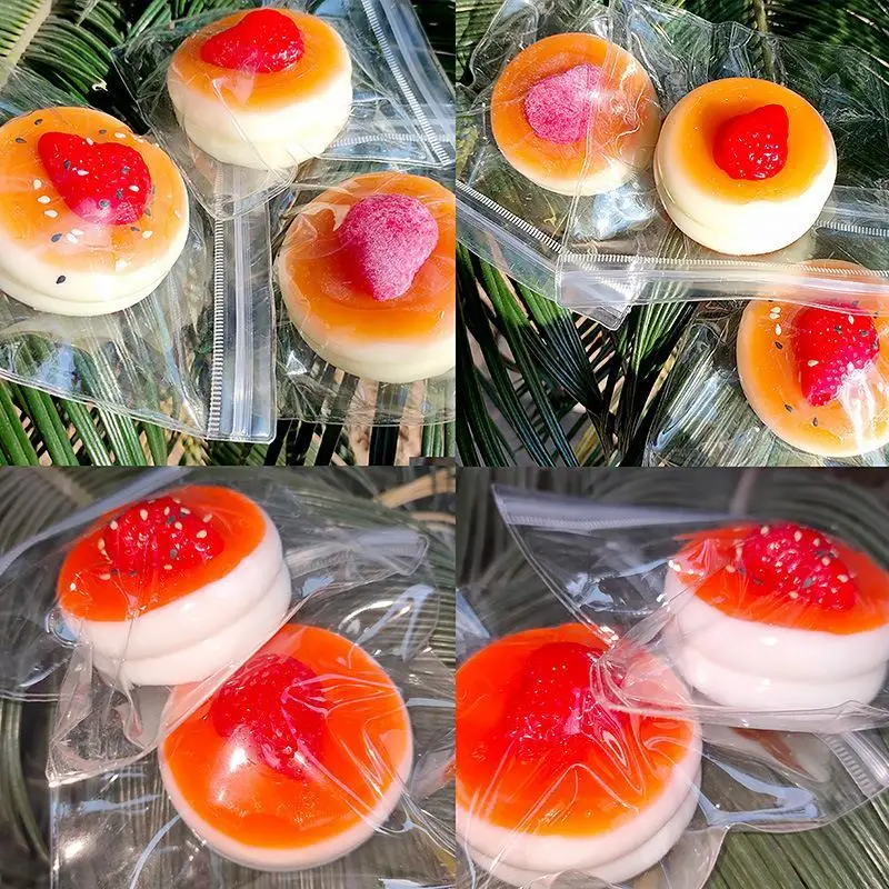 1Pcs Sensory Fidget Toys Taba Strawberry Blueberry Souffle Stress Relief Toy For Kids Adults Anxiety Relaxation Squeeze Gift
