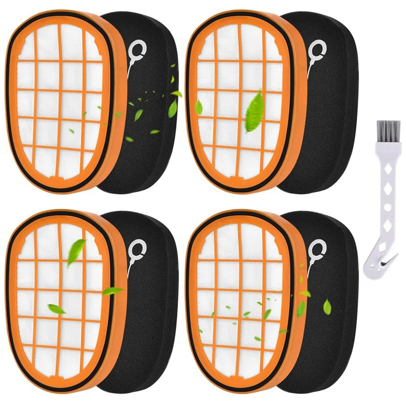 Paquete de 4 filtros para aspiradora de mano Philips SpeedPro Max Aqua FC6812 FC6813 FC6822 FC5005/01 filtros de repuesto