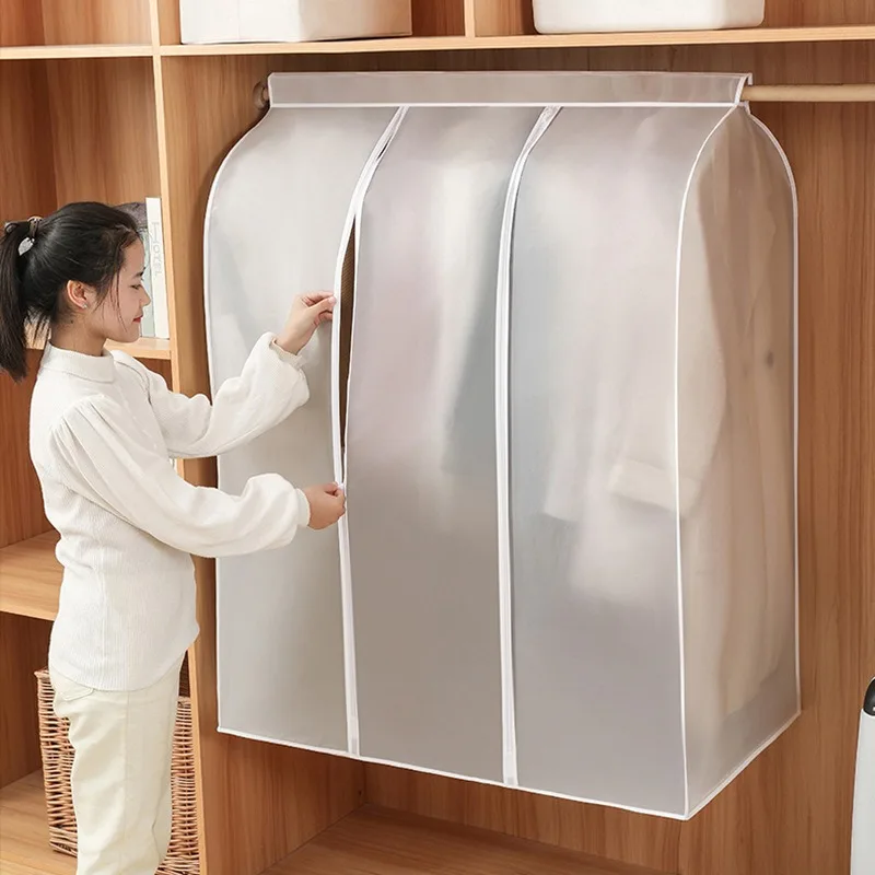 Clothing Dust Cover Transparent Dust Cover for Clothes Hanging Organizer Waterproof Dust-proof Wardrobe Clothes Cover YWFCZ04