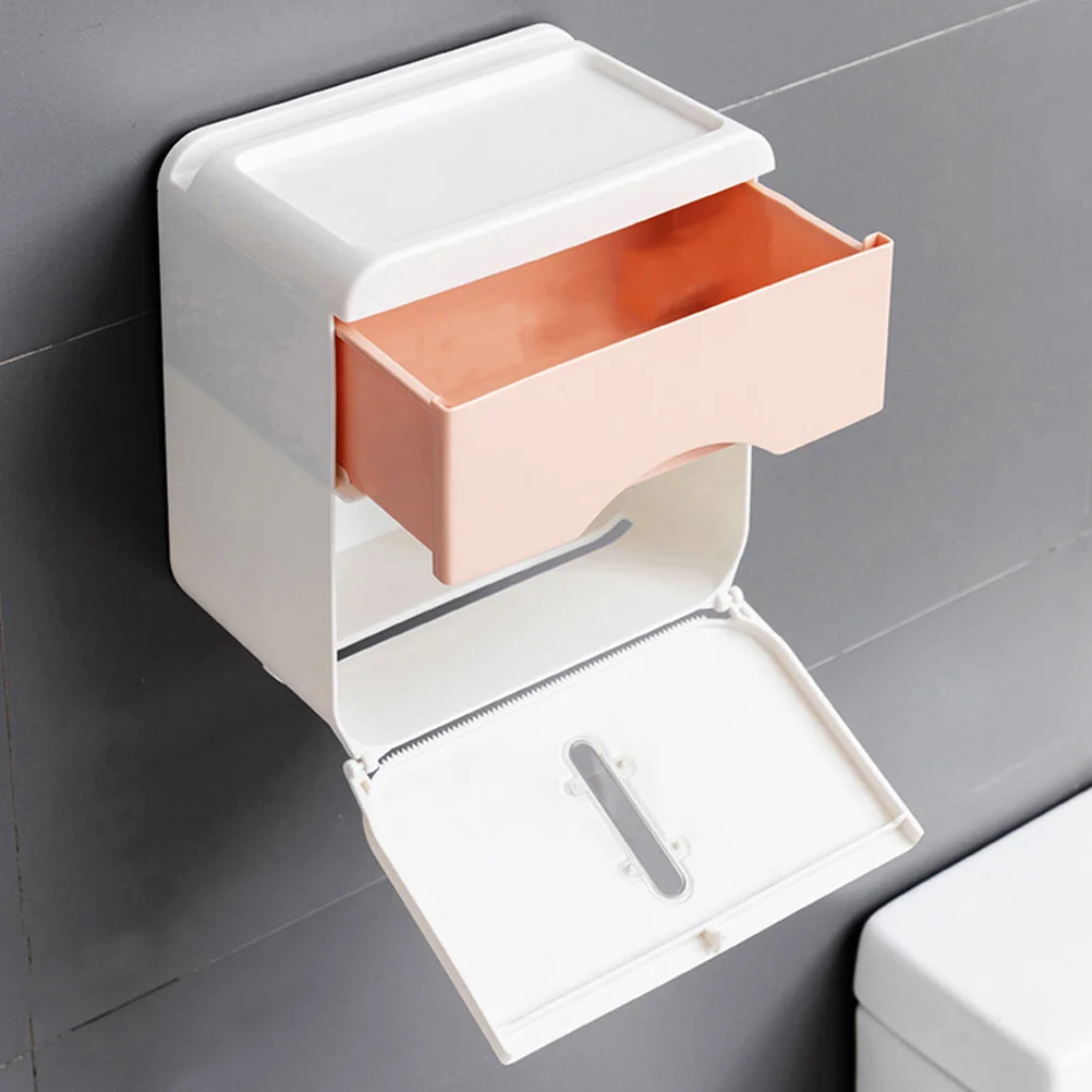 

Bathroom Storage ABS Material Drawer Design Tissue Holder Home Hotel Paper Holder Hotel Use Paper Container ganizer