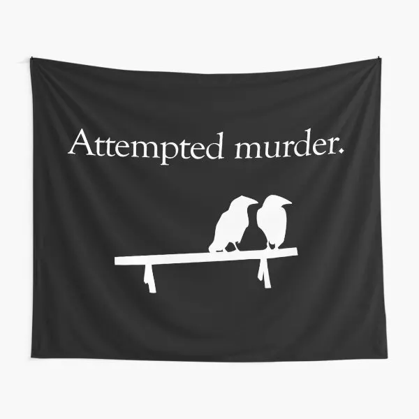 Attempted Murder White Design  Tapestry Decoration Yoga Room Printed Wall Bedroom Colored Home Blanket Travel Living Decor Towel