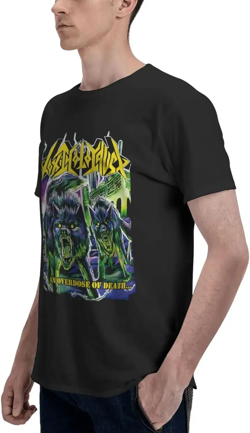 Toxic Holocaust an Overdose of Death T-Shirt Mens Classic Fashion Summer Round Neckline Short Sleeve Graphic T-Shirts