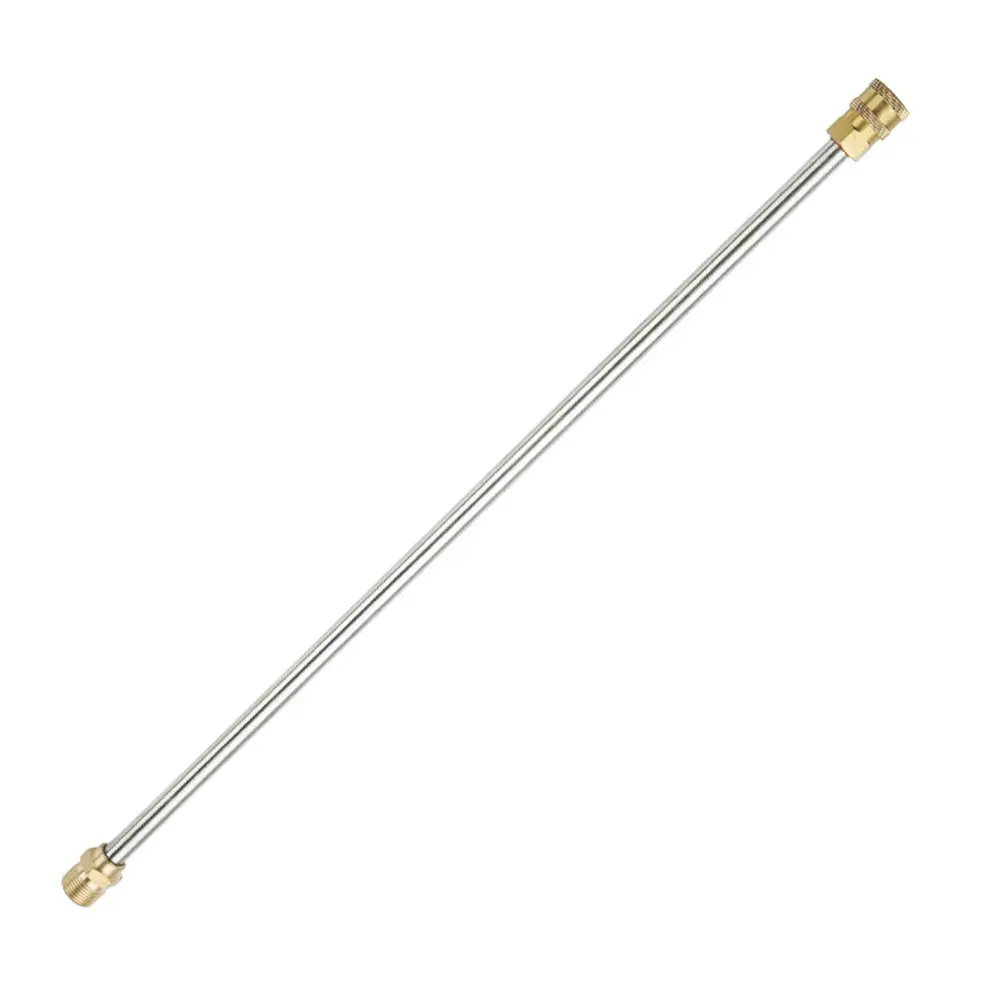 17 Inch Stainless Steel Pressure Washer 14mm Male to 1/4 Quick Connect Female 5000psi Water Gun Attachments for Car