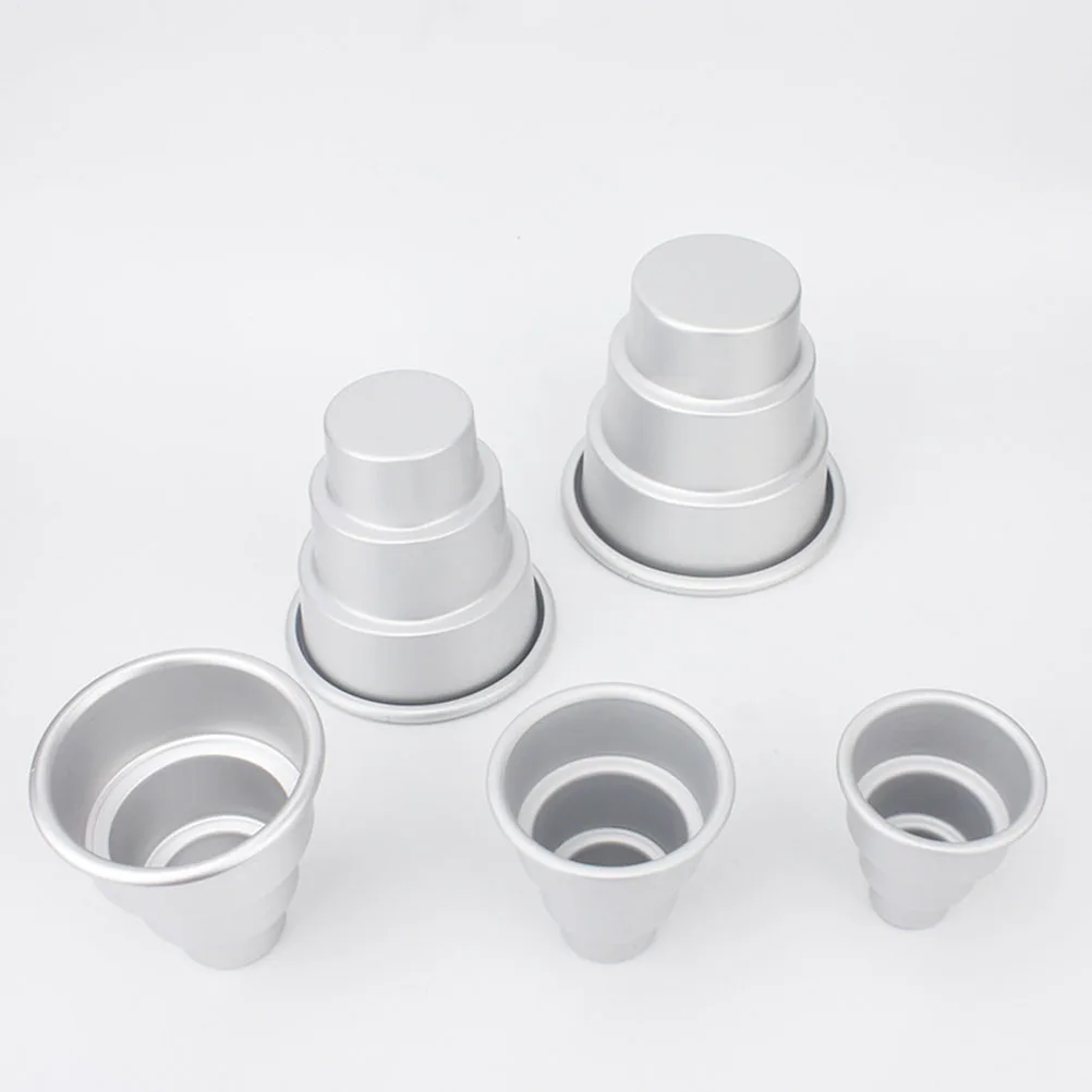 

Cake Mold Alloy Creative Shape Easy Clean Baking Home Shop 3-Tier Cake Molds Mini Cupcake Chocolate Tier Pudding Gifts